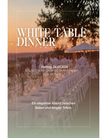 White - Table Dinner | Genuss in den Reben